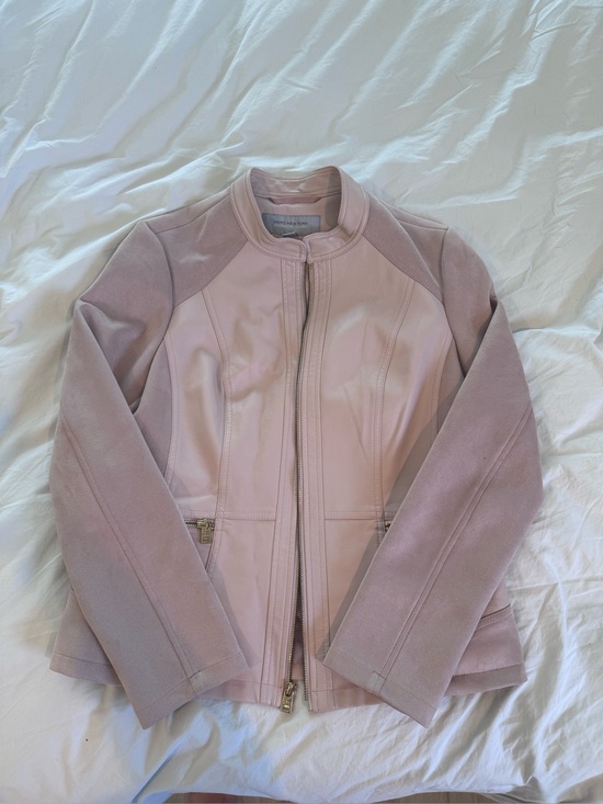 Andrew Marc Jackets & Blazers - Light Pink Womens Jacket - Zip Front Moto Style